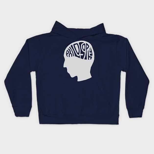 A Philosophical Mind (Grey Version) Kids Hoodie by platypusinplaid